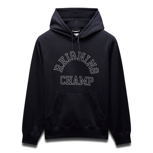 Reigning Champ Men Midweight Terry Arch Logo Hoodie Navy White RC-3438-NAW - SWEATERS - Canada