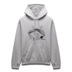 Reigning Champ Men Midweight Terry Lines Hoodie Heather Grey Black RC-3304-HGB - SWEATERS - Canada