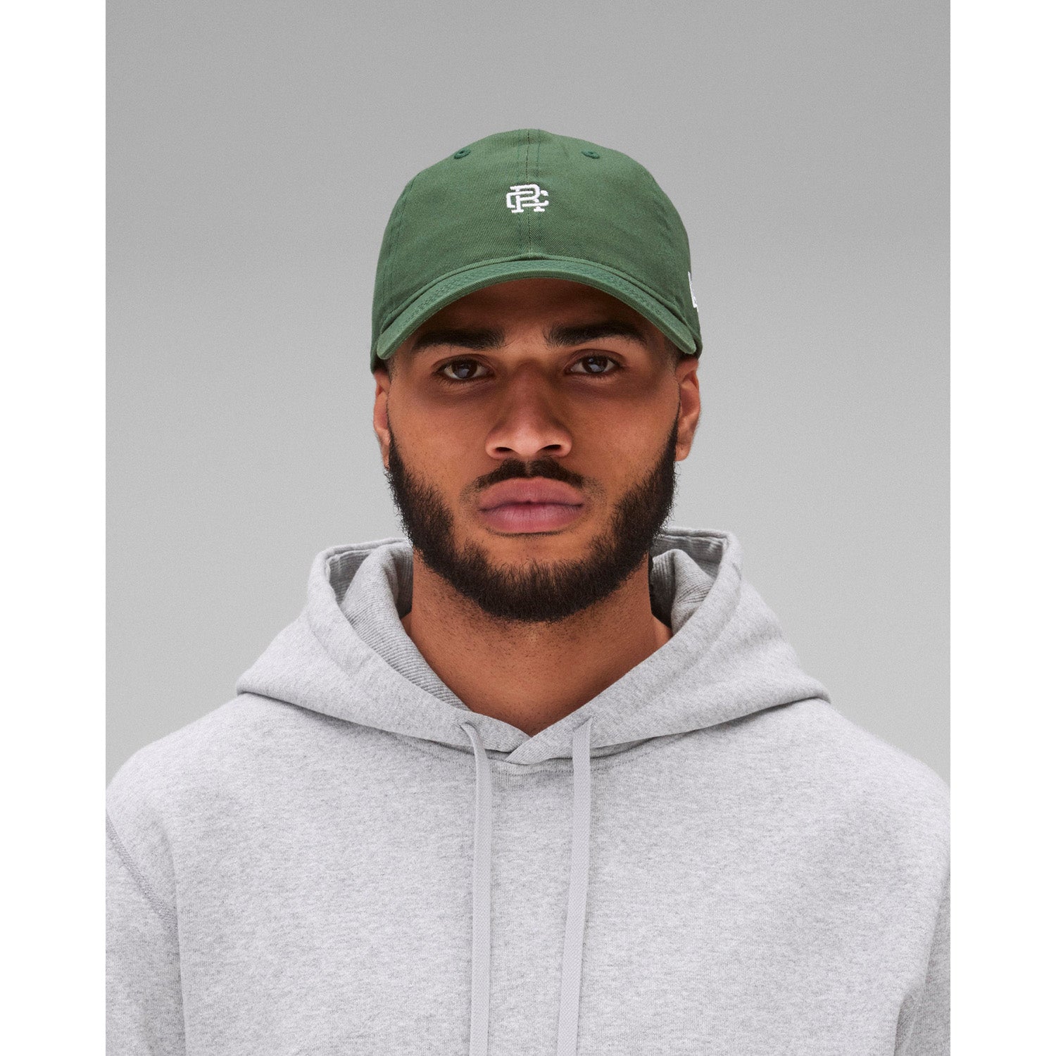 Reigning Champ Men Woven New Era 9Twenty Mini Monogram Cap British Racing Green - HEADWEAR - Canada