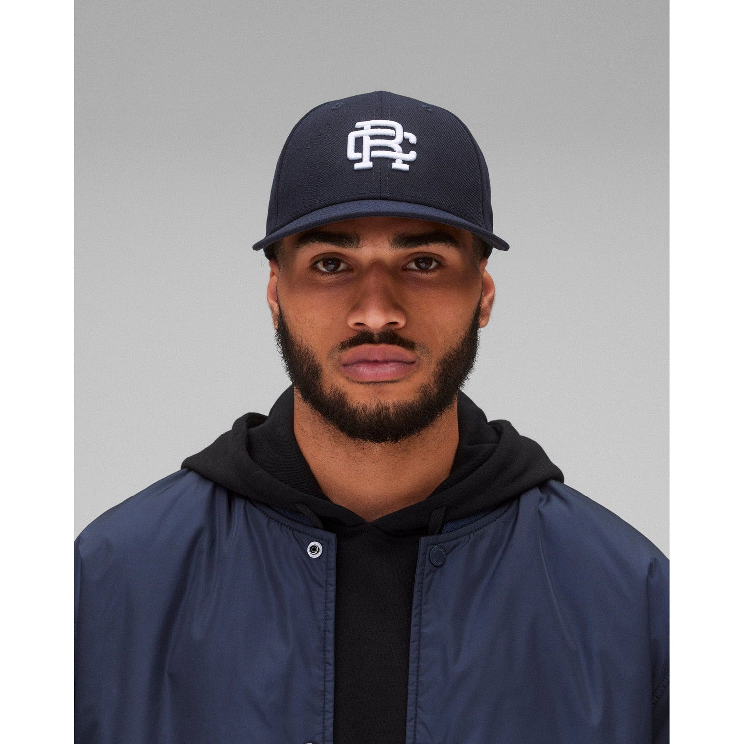 Reigning Champ Men Woven New Era Low Pro 59Fifty Monogram Cap Navy White - HEADWEAR - Canada