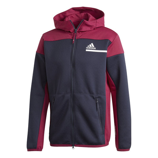 SWEATERS - Adidas Men ZNE AERORDY Full Zip Legend Ink Power Berry FT6131