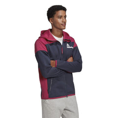 SWEATERS - Adidas Men ZNE AERORDY Full Zip Legend Ink Power Berry FT6131