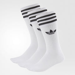 ACCESSORIES - Adidas Originals Solid Crew Sock White 3-pairs S21489