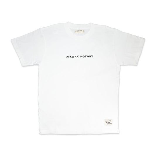 AskWhatNotWhy Launch Edition Logo T-Shirt White WHLET002 - T-SHIRTS - Canada