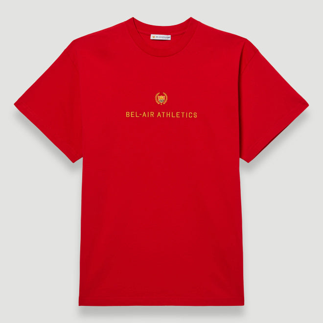 Bel-Air Athletics Men Academy T-Shirt Emb Logo Red - T-SHIRTS - Canada