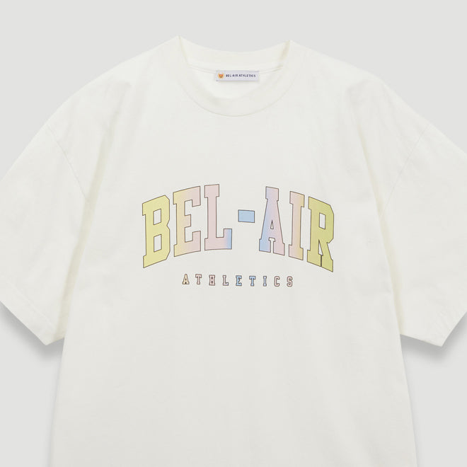 Bel-Air Athletics Men College T-Shirt Pastel White - T-SHIRTS - Canada