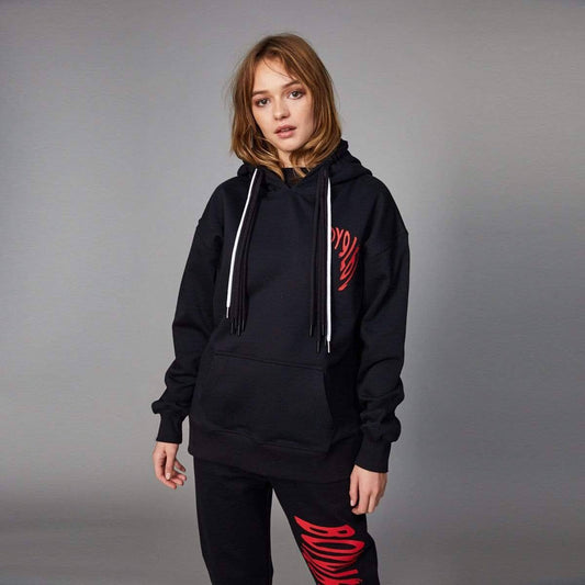 SWEATERS - Boy London Boy 1976 Wave Print Hood Black Women BOYL1976WPH-BLK