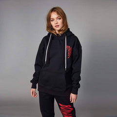 SWEATERS - Boy London Boy 1976 Wave Print Hood Black Women BOYL1976WPH-BLK