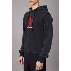 SWEATERS - Boy London Photoprint Patch Hood Washed Black Men BOYLPH019-BLK