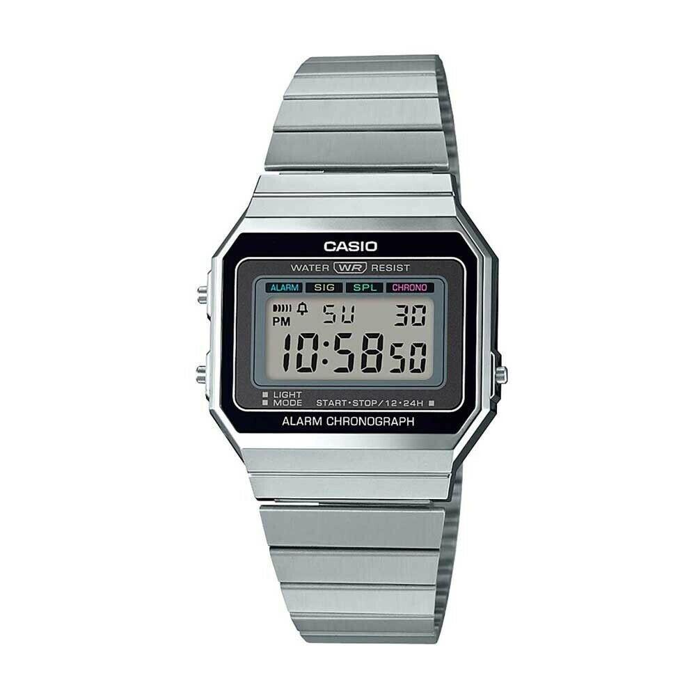 ACCESSORIES - Casio A700 Vintage Digital Mineral Glass Silver A700W-1A