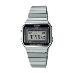 ACCESSORIES - Casio A700 Vintage Digital Mineral Glass Silver A700W-1A