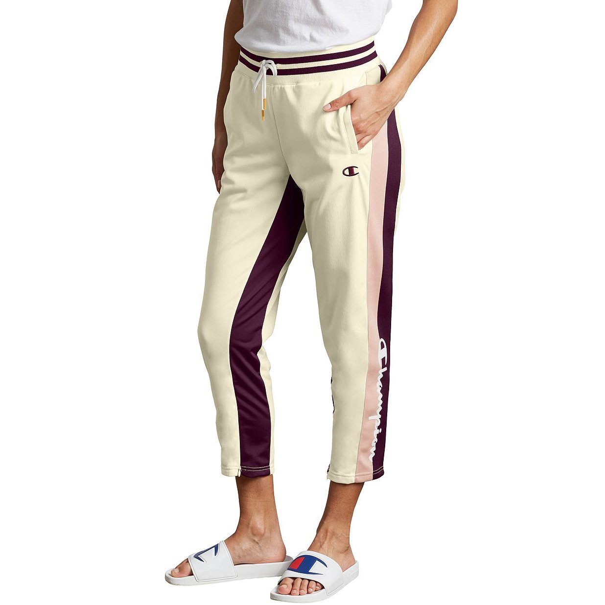 BOTTOMS - Champion Track Pant Slim Leg Chalk White Women ML497-550303-1QF