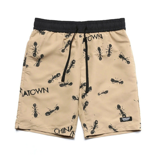 SHORTS - Chinatown Market Ants Shorts Sand CTM-ASTS
