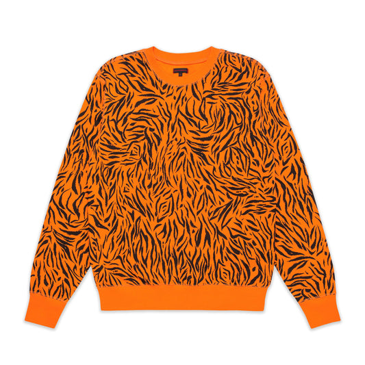 CLOT Men Tiger Stripe Sweatshirt Orange - SWEATERS - Canada
