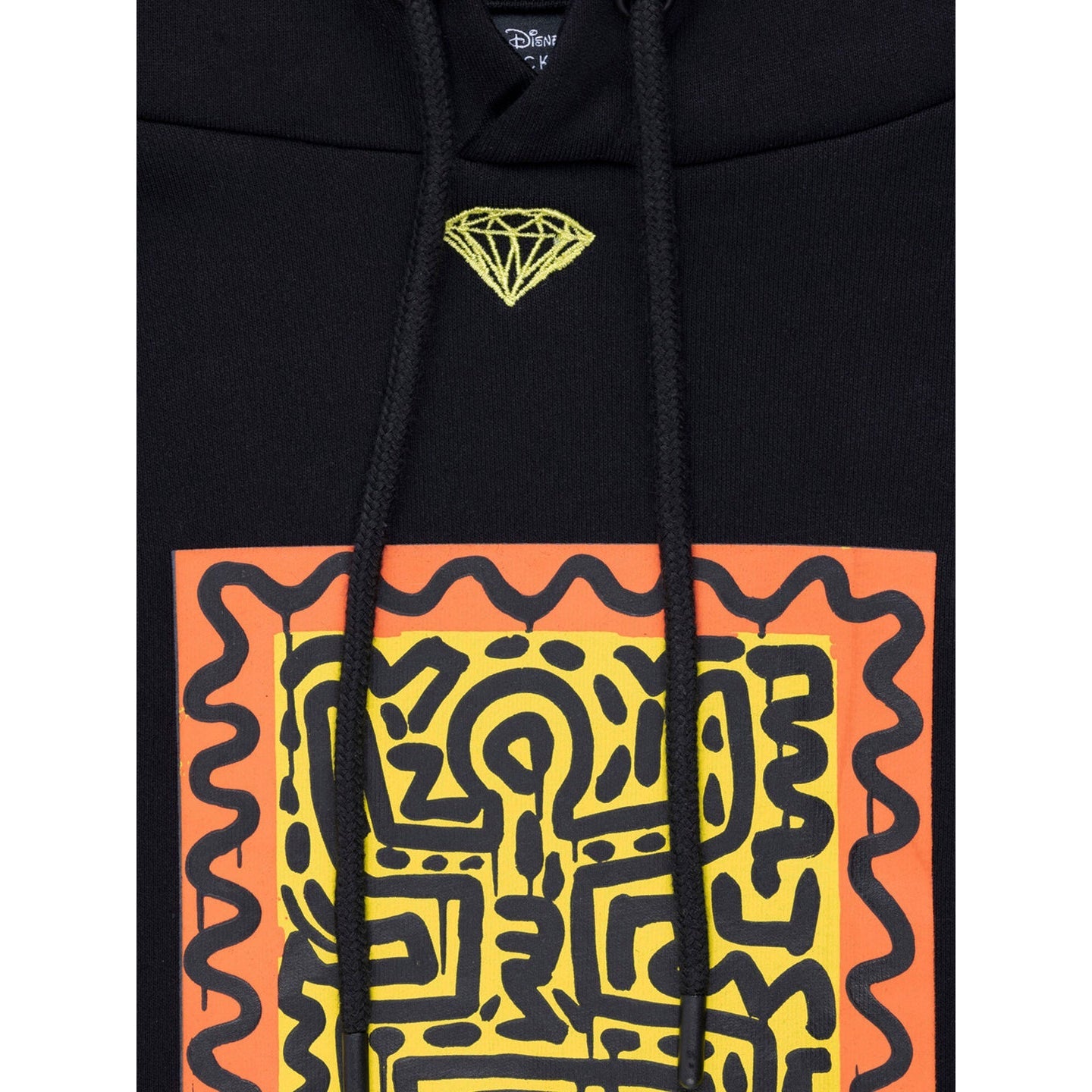 Diamond Supply Co Men x Disney Mickey Mouse x Keith Haring Mickey Meets Haring Hoodie Black DSCMTG101-BLK - T-SHIRTS - Canada