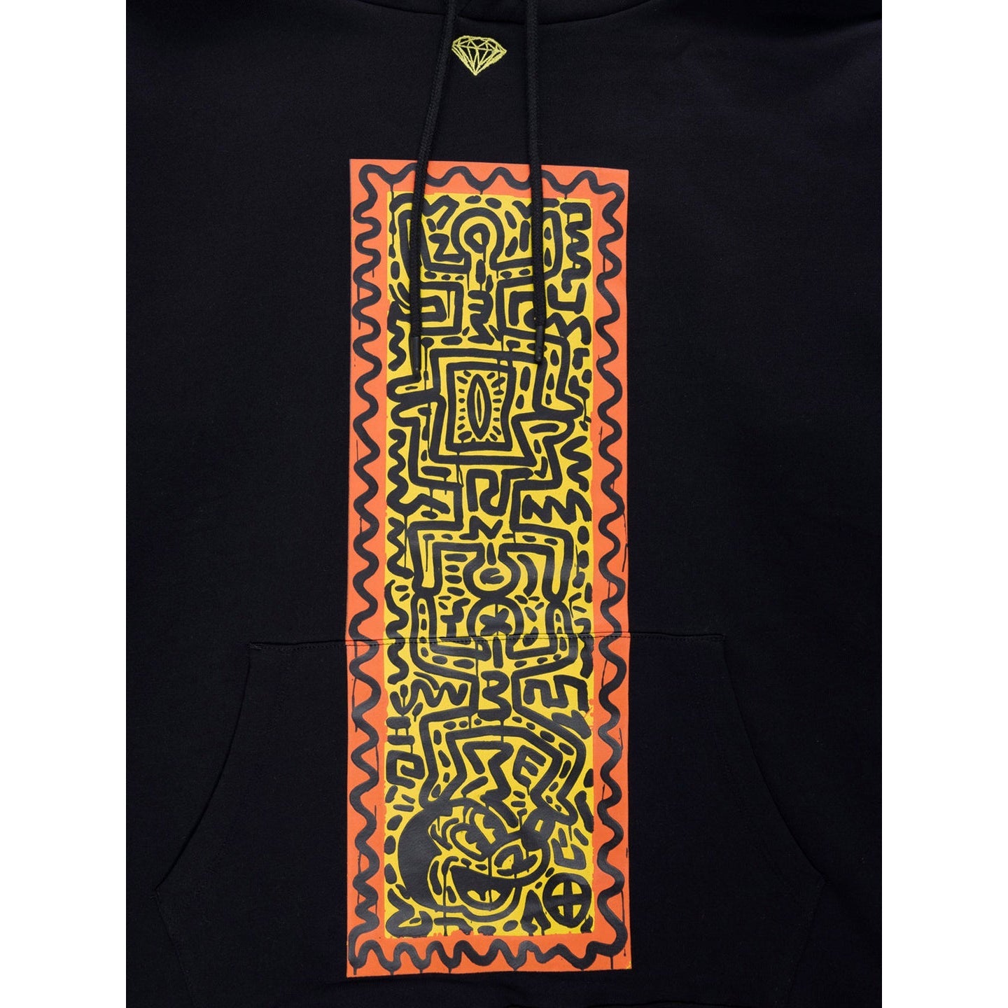 Diamond Supply Co Men x Disney Mickey Mouse x Keith Haring Mickey Meets Haring Hoodie Black DSCMTG101-BLK - T-SHIRTS - Canada