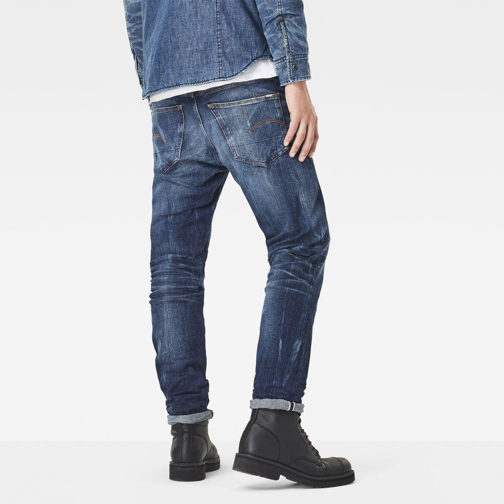 PANTS - G-STAR 3301 SLIM RL MEDIUM AGED SKEW STRETCH DENIM JEANS 51014-6555-071