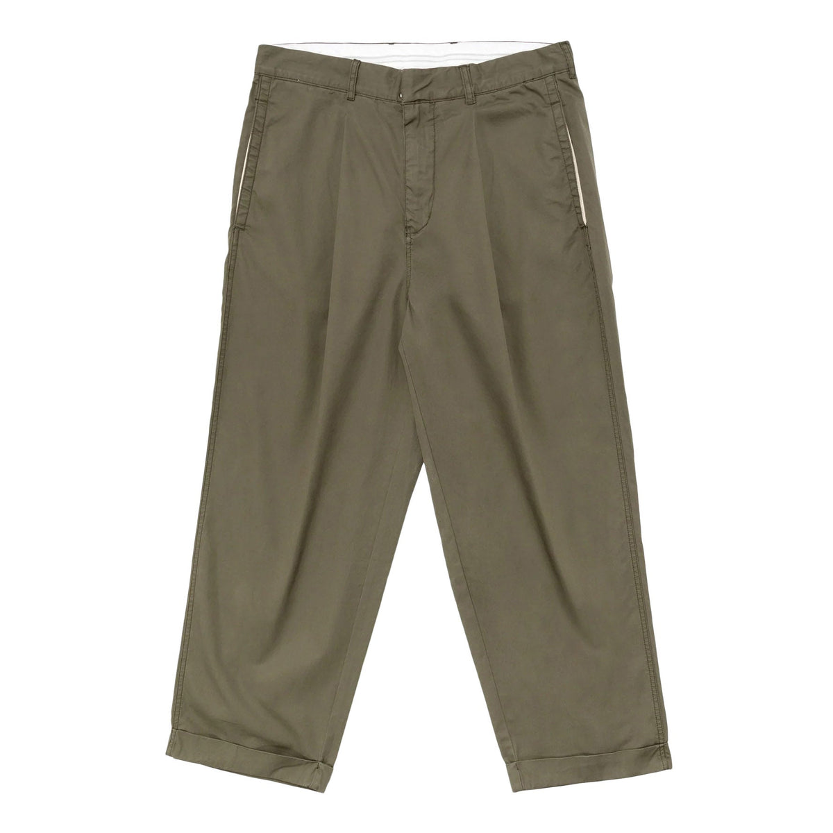 Garbstore Men Manager Pleated Pant Olive - BOTTOMS - Canada