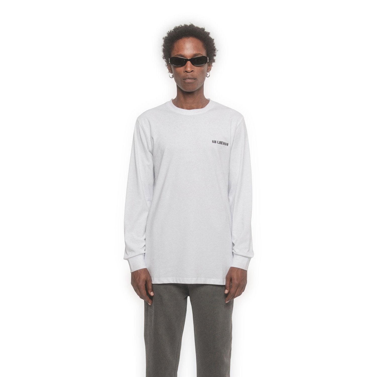 Han Kjøbenhavn Men Casual Tee Long Sleeve White 130113 - T-SHIRTS - Canada