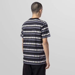 Huf Men Daisy Stripe SS Knit Top Black KN00290-BLK - T-SHIRTS - Canada