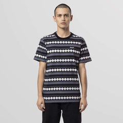 Huf Men Daisy Stripe SS Knit Top Black KN00290-BLK - T-SHIRTS - Canada