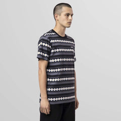 Huf Men Daisy Stripe SS Knit Top Black KN00290-BLK - T-SHIRTS - Canada