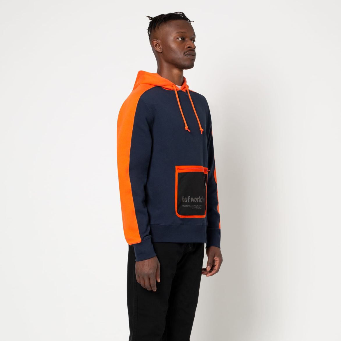 SWEATERS - Huf Men Expo Pullover Hoodie Navy Blazer FL00112-NBL