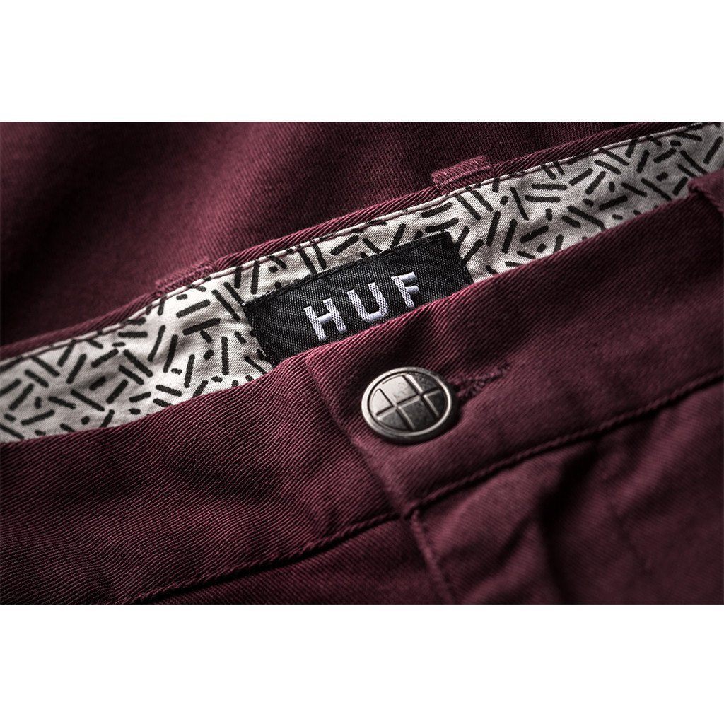 PANTS - HUF TWILL WALK SHORT WINE HUFPT51003-WNE