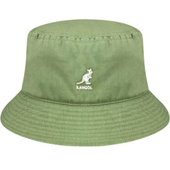 Kangol Washed Bucket Hat Oil Green - HEADWEAR - Canada
