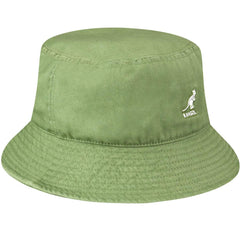 Kangol Washed Bucket Hat Oil Green - HEADWEAR - Canada