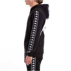 SWEATERS - Kappa Authentic Bray Black White Hoodie 304IEL0-906