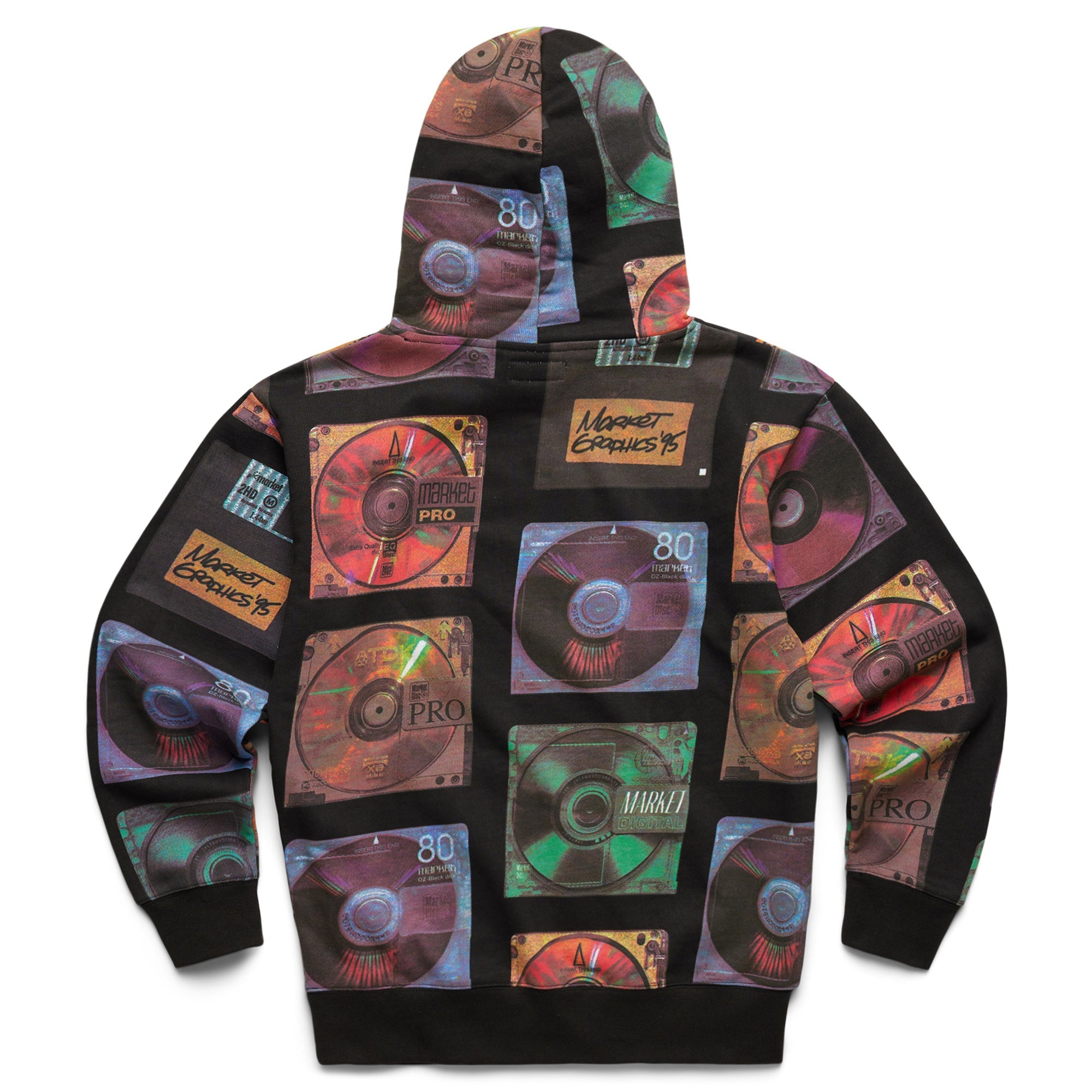 Market Men CD AOP Hoodie Black - SWEATERS - Canada