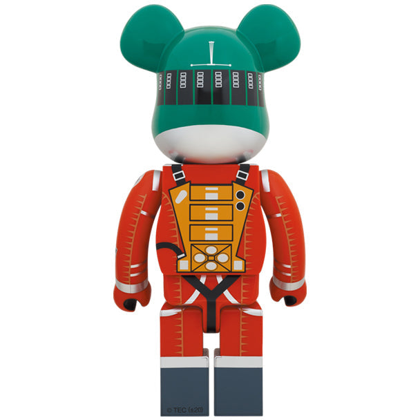 Medicom Japan 2001: A Space Odyssey Green Helmet Orange Space Suit 1000% Bearbrick - COLLECTIBLES - Canada