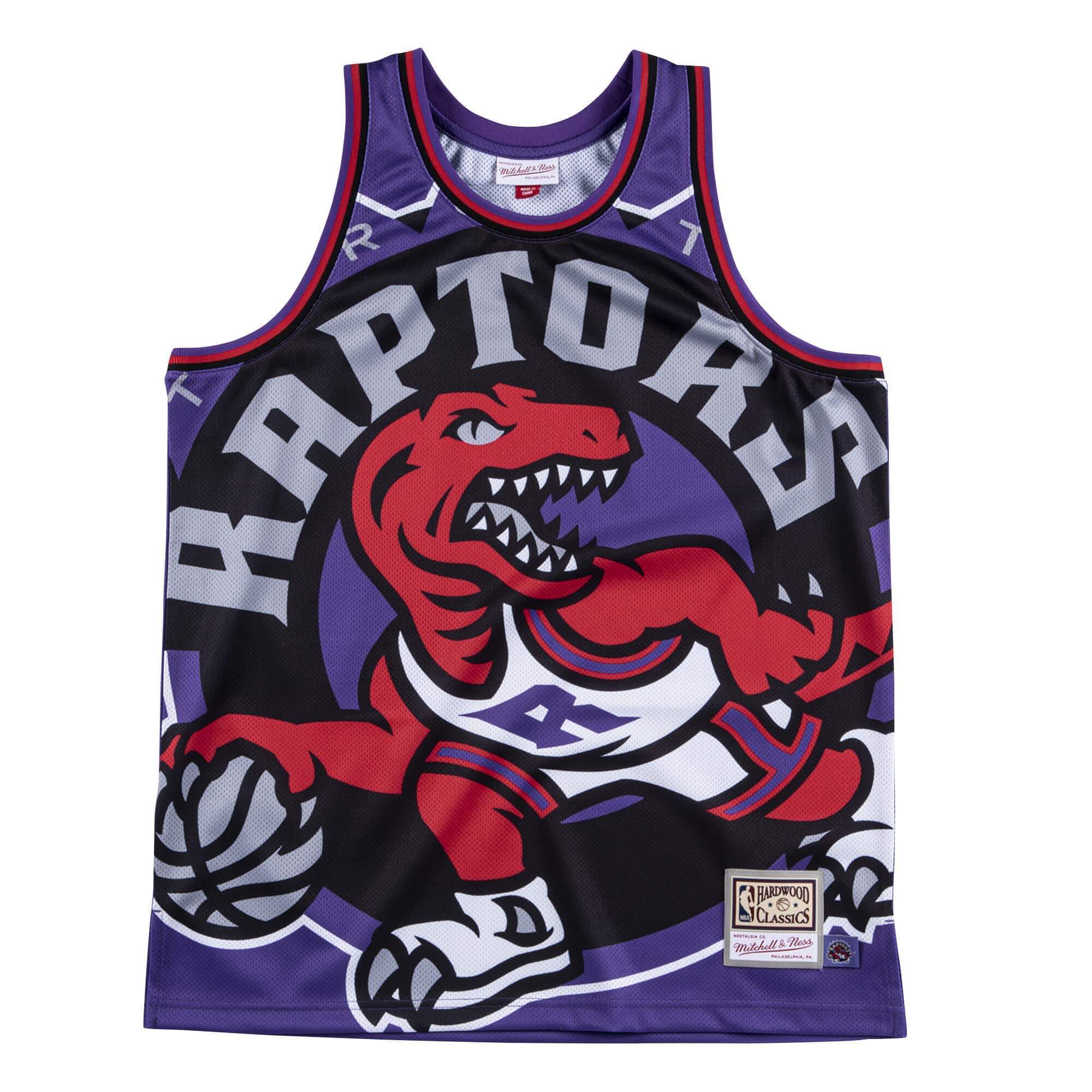 Toronto Raptors Mitchell & Ness Hardwood Classics Big & Tall Big Face  Fashion Jersey - Purple