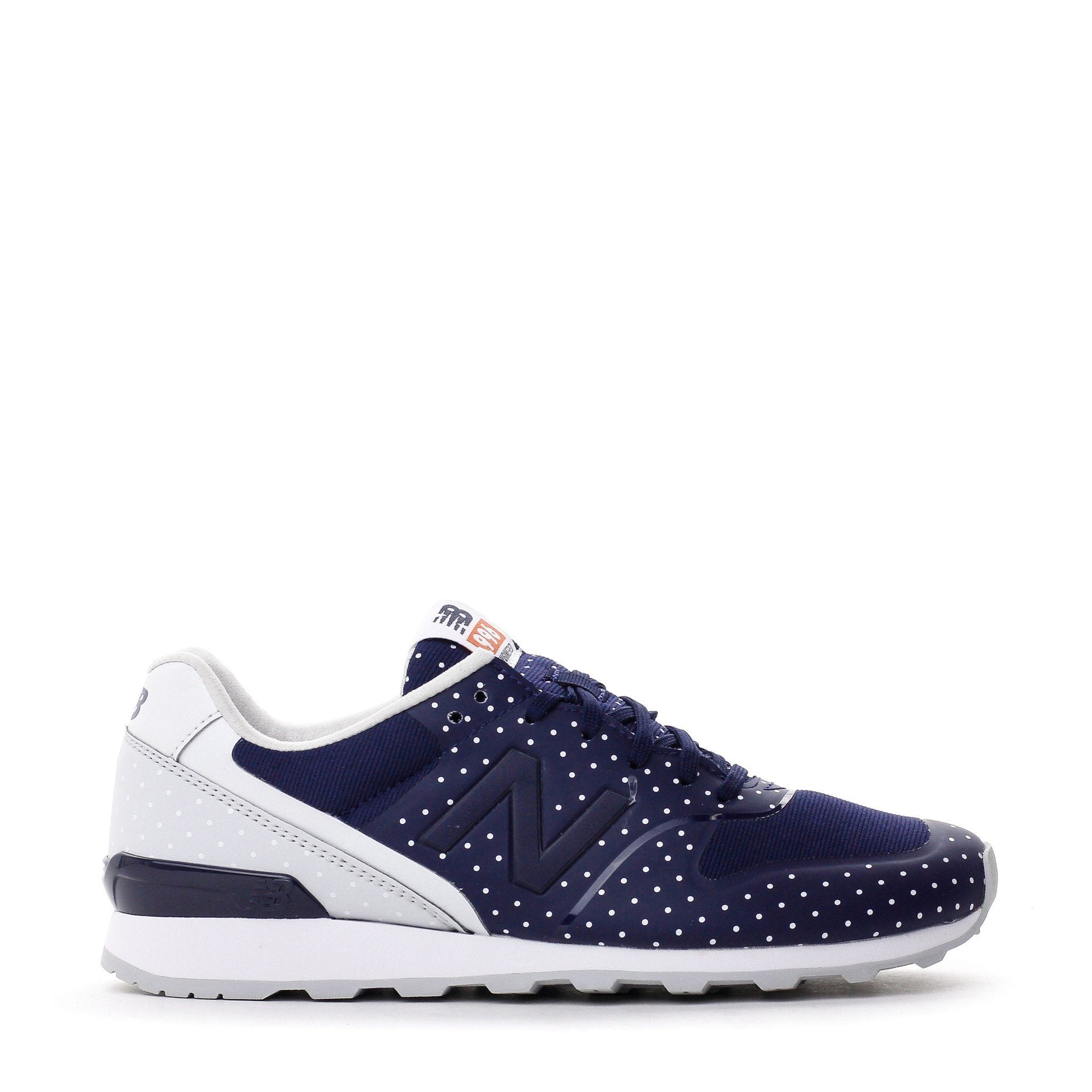 NEW BALANCE CLASSIC WOMEN BLUE WHITE DOTS RE-ENGINEERED WR996KP - FOOTWEAR - Solestop.com - Canada