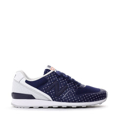 NEW BALANCE CLASSIC WOMEN BLUE WHITE DOTS RE-ENGINEERED WR996KP - FOOTWEAR - Solestop.com - Canada