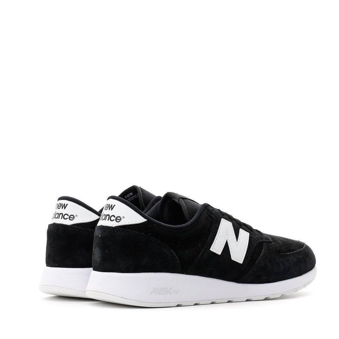 FOOTWEAR - NEW BALANCE LIFESTYLE RE-ENGINEERED REVLITE BLACK WHITE SUEDE MRL420SN ***