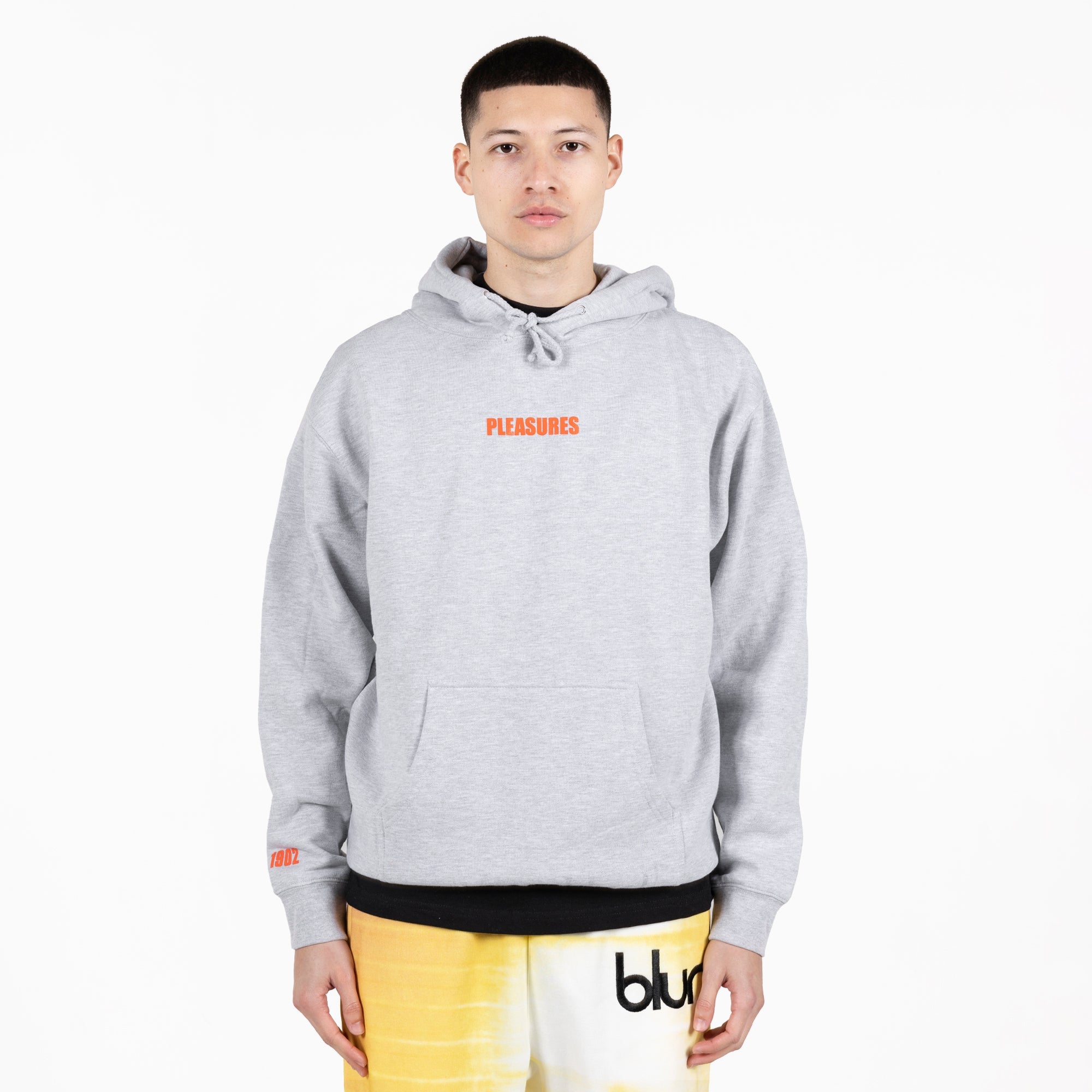 Pleasures Men Art News Hoodie Grey - SWEATERS - Canada