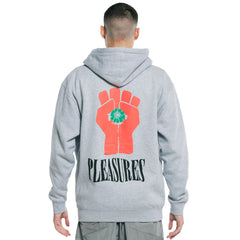 Pleasures Men HST Zip Hoodie Grey - SWEATERS - Canada