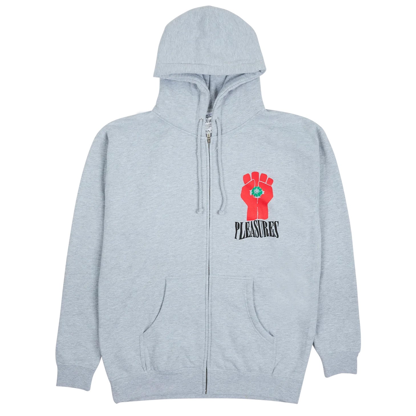 Pleasures Men HST Zip Hoodie Grey - SWEATERS - Canada