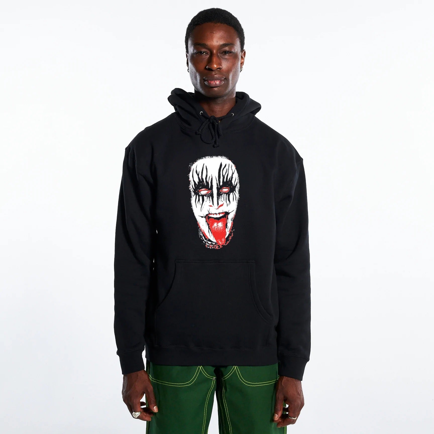 Pleasures Men Mouth Hoodie Black - SWEATERS - Canada