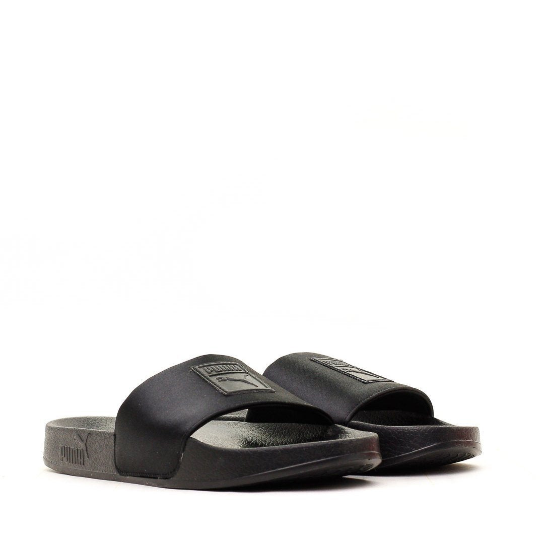 PUMA LEADCAT SATIN PUMA BLACK WOMEN SANDAL SLIDES 365338-01 - FOOTWEAR - Solestop.com - Canada