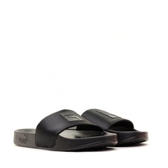 PUMA LEADCAT SATIN PUMA BLACK WOMEN SANDAL SLIDES 365338-01 - FOOTWEAR - Solestop.com - Canada