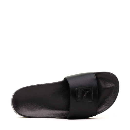 PUMA LEADCAT SATIN PUMA BLACK WOMEN SANDAL SLIDES 365338-01 - FOOTWEAR - Solestop.com - Canada