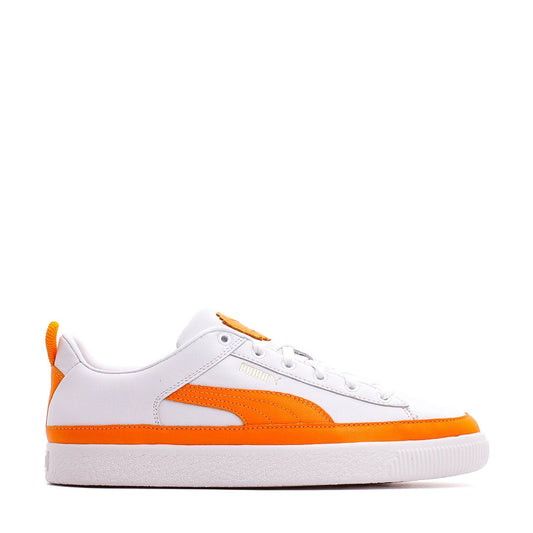 Puma Men Basket VTG Pronounce White Orange 381255-01 - FOOTWEAR - Canada