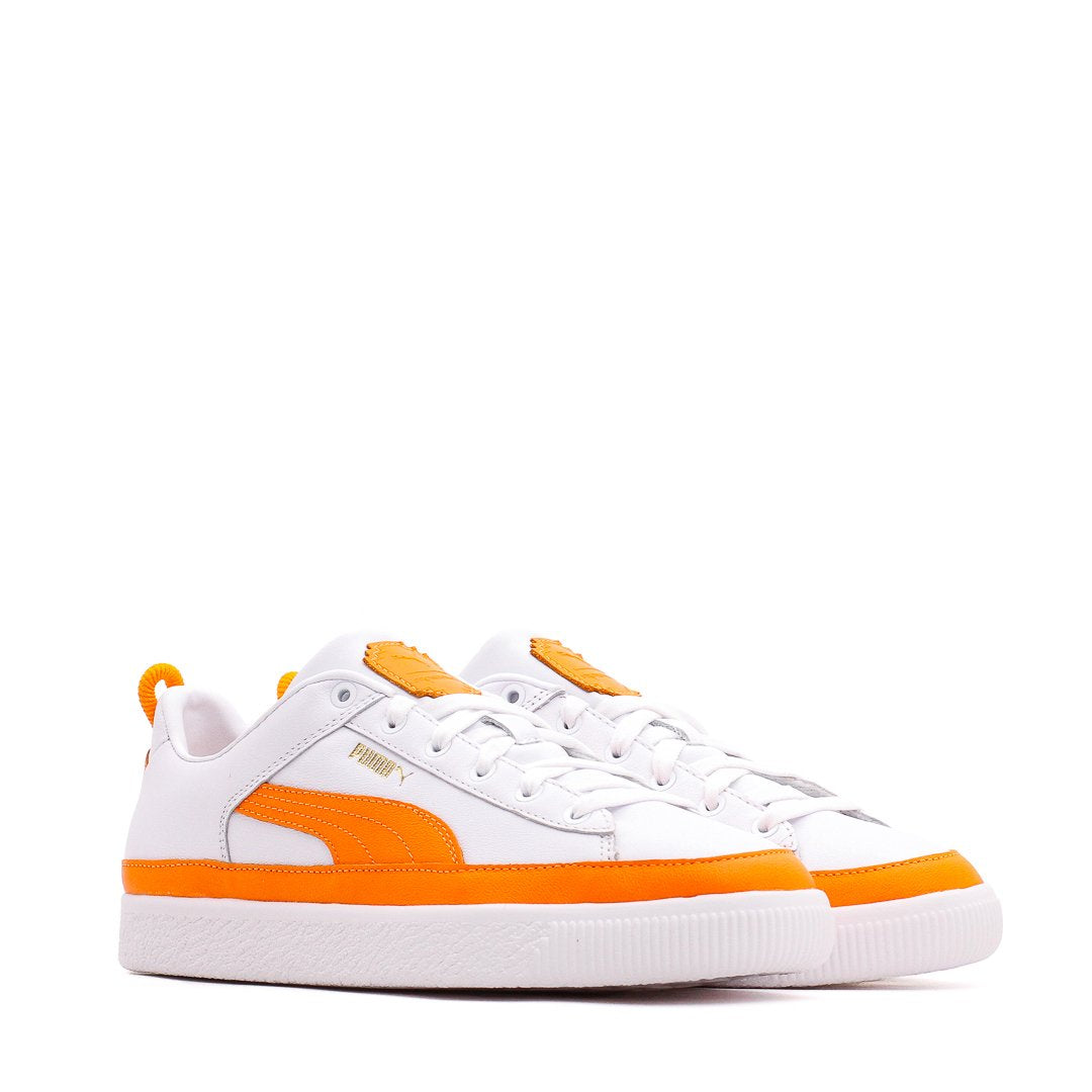 Puma Men Basket VTG Pronounce White Orange 381255-01 - FOOTWEAR - Canada