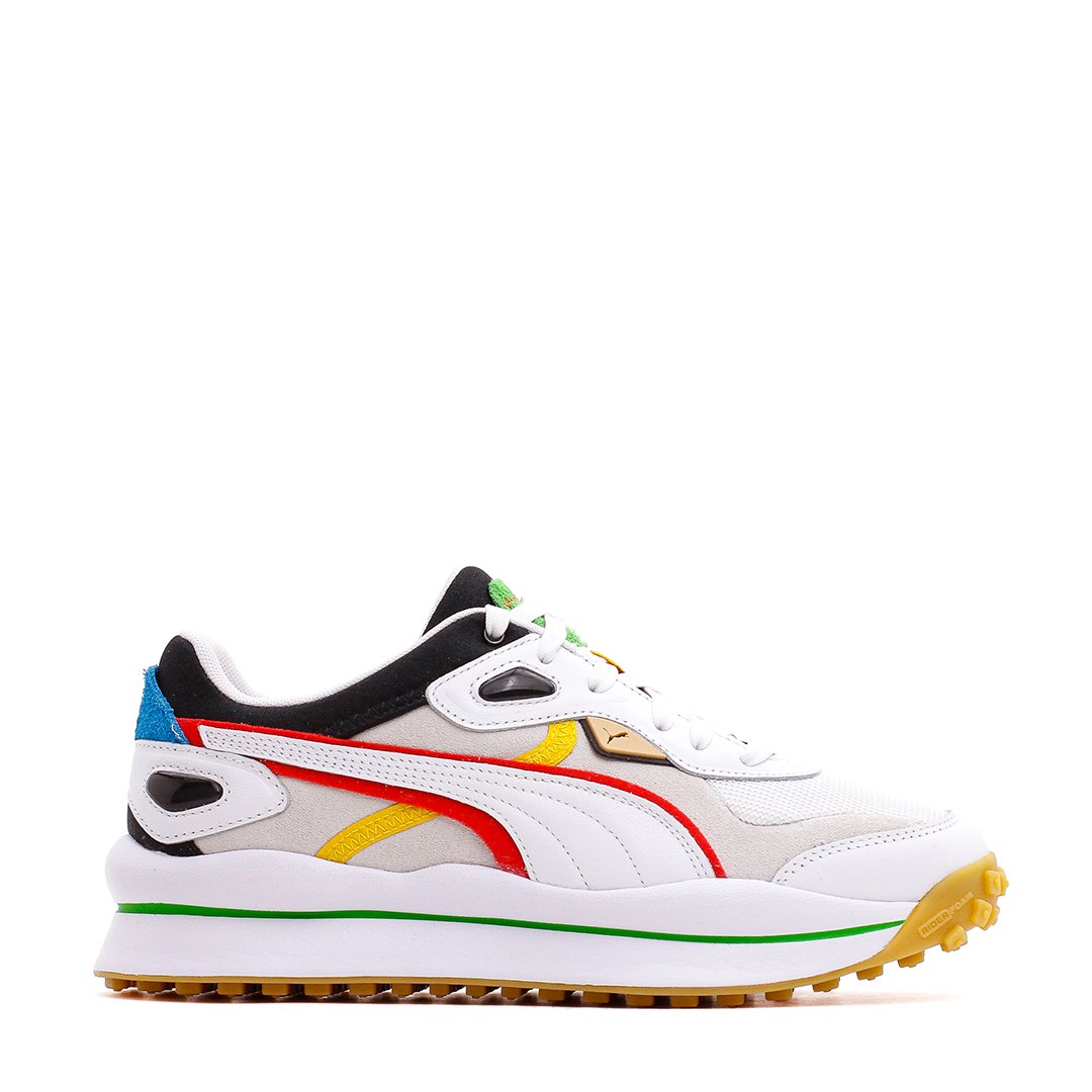 Puma Men Street Rider WH White Red Black 375820-01 - FOOTWEAR - Canada