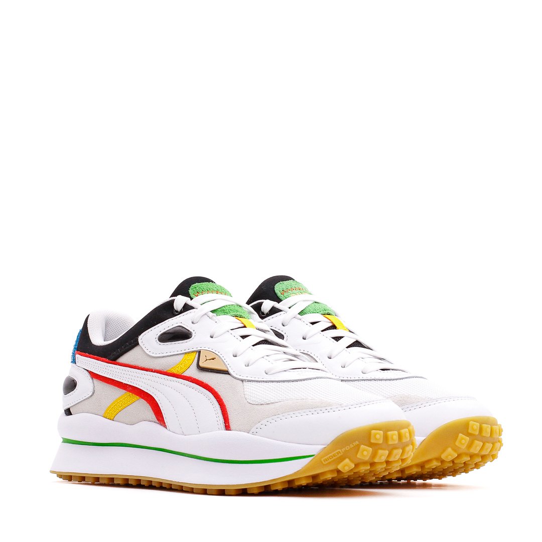 Puma Men Street Rider WH White Red Black 375820-01 - FOOTWEAR - Canada