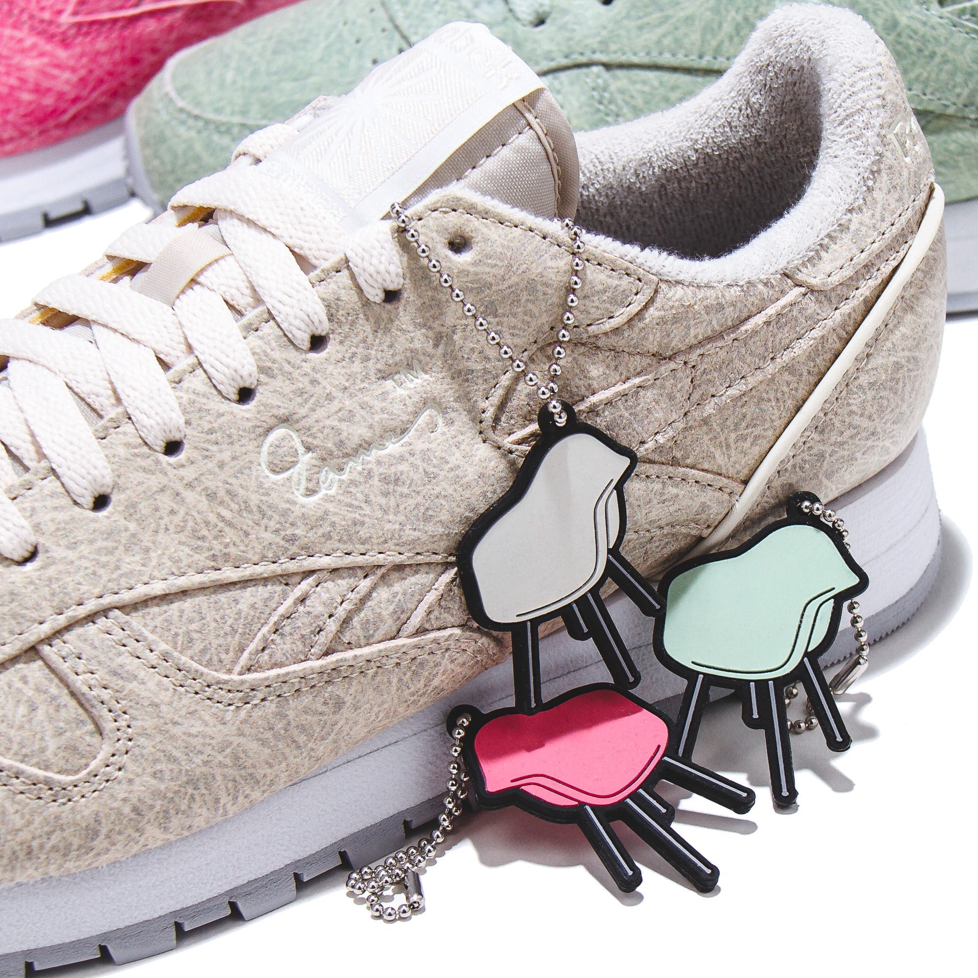 Reebok Classic x Eames Leather Pink White Grey FZ5860 - FOOTWEAR - Canada