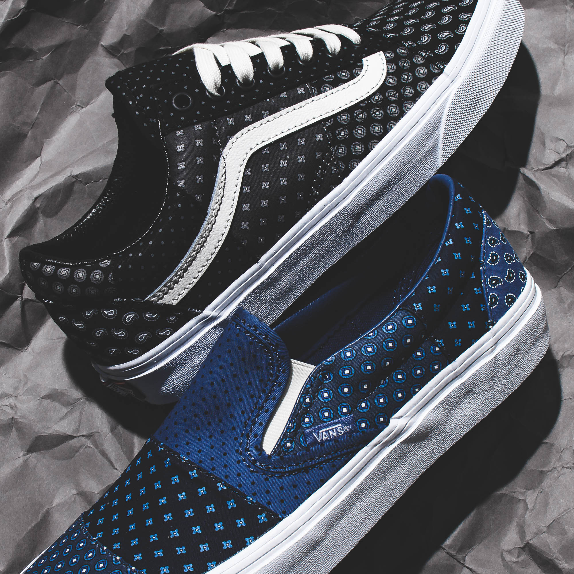 Vans Men UA Old Skool Patchwork Black VN0A3WKT9XJ1 - FOOTWEAR - Canada